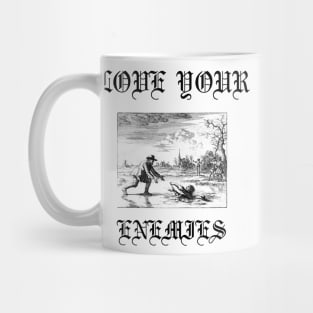 Love Your Enemies Anabaptist Mennonite Amish Dirk Willems Gothic Mug